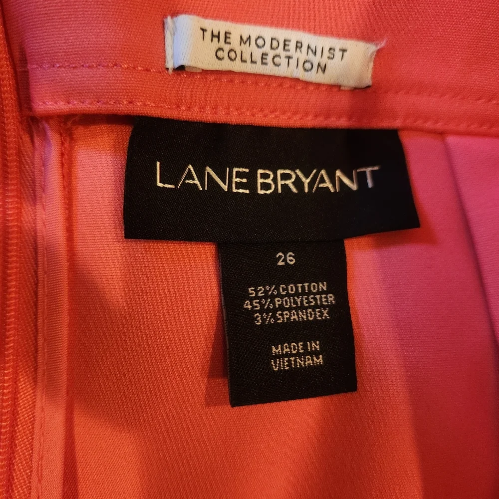 Lane Bryant pink skirt. Double weave fabric with great stretch.  Size 26.